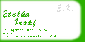 etelka kropf business card